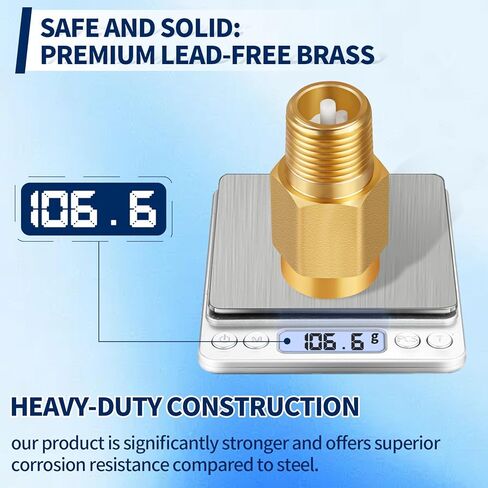 RV Water Heater Backflow Preventer, 1/2" NPT Double Male Thread Hot Water Heater Check Valve, Lead-Free Brass Plumbing Backflow Check Valve for RV, Camper, Motorhome, Trailer in Saudi Arabia