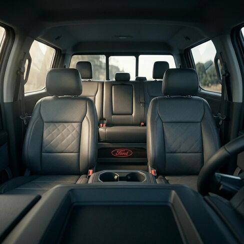 حاوية مضخم صوت QPower QLuxe مزدوجة مقاس 10 بوصات لطرازات Ford F150 Super Crew الحالية و2017-2023 F250/F350، ترقية صوت السيارة MDF Sub Box in Saudi Arabia