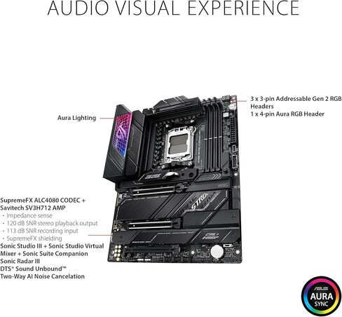 ASUS ROG Strix X670E-E Gaming Socket AM5(LGA 1718) Ryzen 7000 ATX Gaming Motherboard(18+2 Power Stages,PCIe® 5.0, DDR,4xM.2 Slots,USB 3.2 Gen 2x2, WiFi 6E,PCIe Slot Q-Release, M.2 Q-Latch) (Renewed) in Saudi Arabia