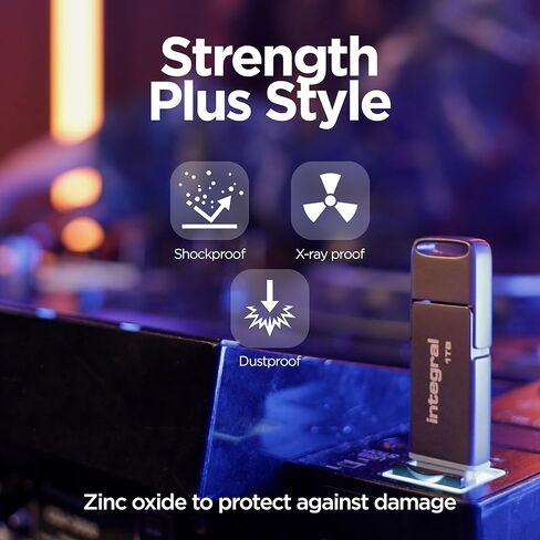 محرك فلاش USSD سعة 128 جيجابايت SlimXpress ثنائي USB 3.2 Gen 2x1، منافذ مزدوجة من النوع C ونوع A، SSD محمول، قراءة ما يصل إلى 550 ميجابايت/ثانية وكتابة ما يصل إلى 500 ميجابايت/ثانية. تصميم معدني نحيف ومتين للتخزين أثناء التنقل in Kuwait