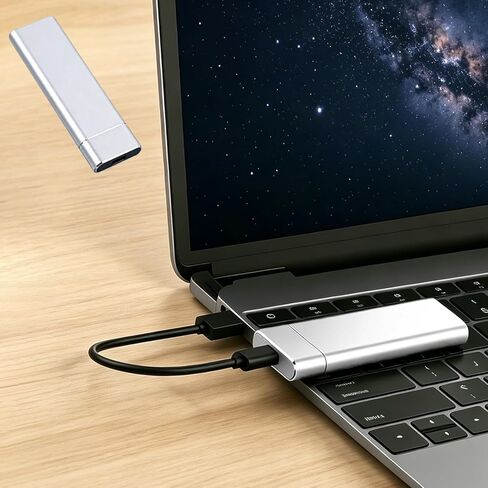 10TB Portable External SSD, USB 3.1/Type-C High Speed Solid State Drive, Ultra Slim & Lightweight External Storage for Laptop, PC, Mac, Android,Silvery in Saudi Arabia