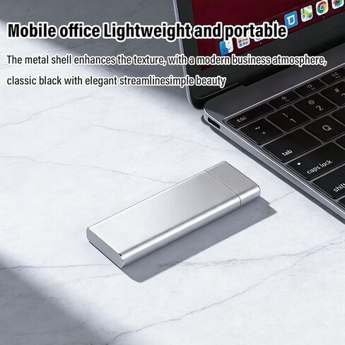 10TB Portable External SSD, USB 3.1/Type-C High Speed Solid State Drive, Ultra Slim & Lightweight External Storage for Laptop, PC, Mac, Android,Silvery in Saudi Arabia