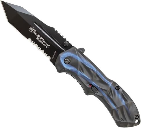 Smith & Wesson Black Ops SWBLOP3TBLS 7.7in SS سكين فتح مساعد مع شفرة تانتو مسننة 3.4in ومقبض ألومنيوم للتكتيكية والبقاء وEDC in Saudi Arabia