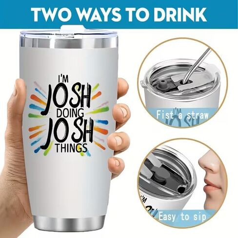 20oz Stainless Steel Tumbler Cup Double Wall Vacuum Insulation Oval Shape BPA Free Lid for Travel Climbing Daily Use, White in Saudi Arabia