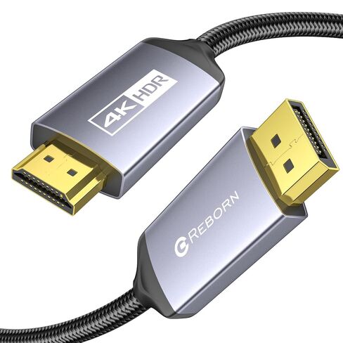 كابل منفذ DisplayPort إلى HDMI بطول 6 أقدام - 4K@60 هرتز/ 2K@120 هرتز، منفذ عرض أحادي الاتجاه 1.2 مصدر إلى شاشة HDMI 1.4، سلك DP إلى HDMI متوافق مع الكمبيوتر، NVIDIA، AMD، Dell، Lenovo، الشاشة in Kuwait
