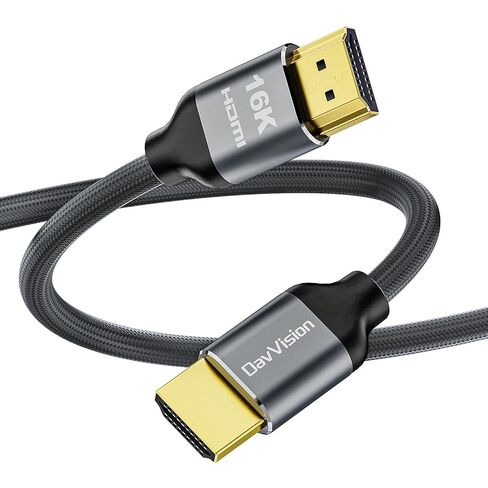 16K HDMI 2.2 Cable 96Gbps 6FT, Ultra High Speed 16K@60Hz 8K@120Hz 4K@480Hz eARC HDMI Cable, HDCP 2.3,HDR10,Lip, VRR HDMI Cords Compact & Soft for RTX 5090/Gaming PC/PS5/HDTV/Monitor in Saudi Arabia
