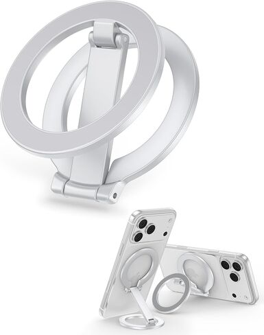 Magnetic Phone Grip for Magsafe, Foldable 360°Rotation Kickstand Mag Safe iPhone Stand, Dual-Sided Magnet Finger Loop Cellphone Ring-Style Holder for Apple 17/16/15/14/13/12 Series&MagSafe Car Mount in Saudi Arabia