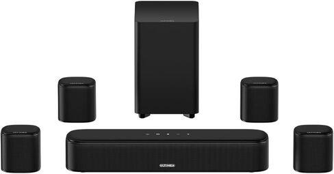 ULTIMEA 7.1ch Sound Bar with Subwoofer, 330W Peak Power, Virtual Surround Sound System for Smart TV, Home Theater Soundbar with 4 Surround Speakers, App Control, Opt/AUX/BT, Aura A40 (2026 Upgraded) in Saudi Arabia