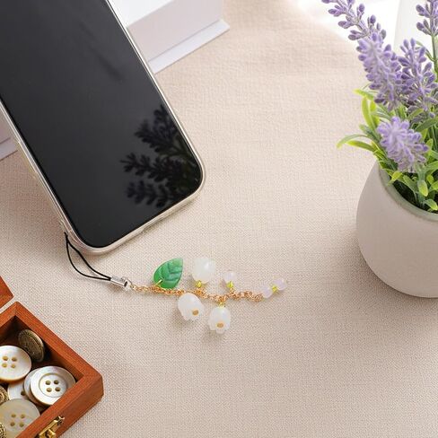 2 قطعة سحر الهاتف لطيف الجمالية Y2K زنبق الوادي Phonecharm لطيف زهرة الهاتف سحر الهاتف المحمول شريط للرسغ Y2K اكسسوارات لحقيبة المفاتيح الكاميرا المعلقات ديكور in Kuwait