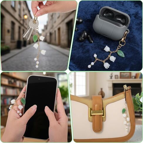 2 قطعة سحر الهاتف لطيف الجمالية Y2K زنبق الوادي Phonecharm لطيف زهرة الهاتف سحر الهاتف المحمول شريط للرسغ Y2K اكسسوارات لحقيبة المفاتيح الكاميرا المعلقات ديكور in Kuwait