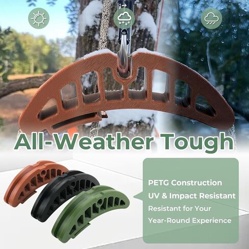 Bridge Spreader for Saddle Hunting 3 Pack, Hip Pinch Eliminator for Tree Saddle Hunting, Quick Clip-On Non-Load-Bearing Bridge Spacers for Rope Bridge, Ergonomic Saddle Hunting Accessories in Saudi Arabia