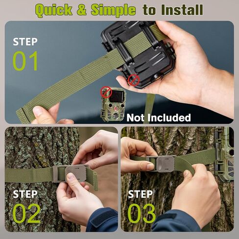 Trail Camera Mounting Straps 3 Pack, Quick-Release Tree Belts for Game & Hunting Cameras, Heavy-Duty 5FT Durable Nylon Straps for Easy Setup and Secure Mounting in Saudi Arabia