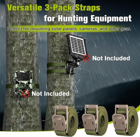 Trail Camera Mounting Straps 3 Pack, Quick-Release Tree Belts for Game & Hunting Cameras, Heavy-Duty 5FT Durable Nylon Straps for Easy Setup and Secure Mounting in Saudi Arabia