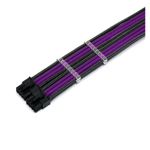 كابل تمديد للكمبيوتر الشخصي 20/30 سم 2x8Pin CPU/ATX/EPS ذكر إلى أنثى أبيض وأسود مزيج UL 1007 18awg مع أمشاط (20 سم، أحمر داكن كربوني) in Kuwait