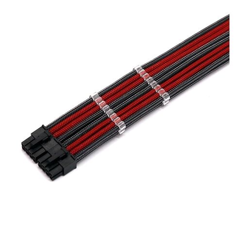 كابل تمديد للكمبيوتر الشخصي 20/30 سم 2x8Pin CPU/ATX/EPS ذكر إلى أنثى أبيض وأسود مزيج UL 1007 18awg مع أمشاط (20 سم، أحمر داكن كربوني) in Kuwait