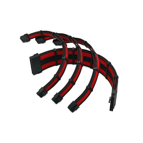 طقم كابل تمديد Bend PSU 1x24Pin، 1xCPU/AT 8Pin(4+4P)، 2xGPU 8(6+2) Pin PCIE منحنى داخلي 180 درجة 20 سم 30 سم (20 سم، أبيض أزرق مائي) in Kuwait
