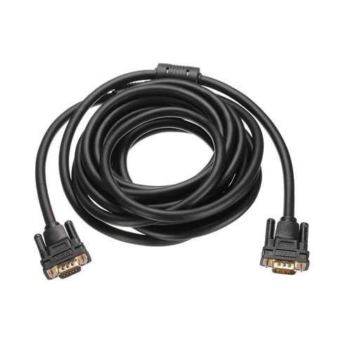 VGA Cable (5 ft 15 Pin) - Male to Male Video Cable Adapter Cord for TV PC Computer Laptops Monitor Screen Projector, Black in Saudi Arabia