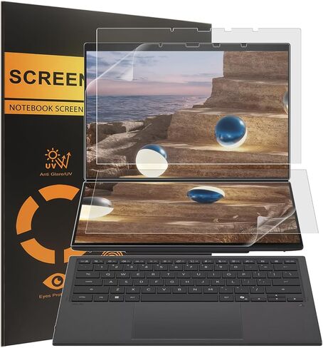 KEANBOLL (4 Pack) Anti Glare (Matte) Screen Protector Designed for 2026 New ASUS Zenbook Duo Dual 14" 2-in-1 (UX8407) Laptops -(2 Sets - Primary and Secondary Screens) in Saudi Arabia