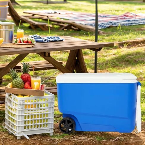 38QT Wheeled Cooler with Pull Handle – Heavy-Duty Insulated Cooler for Outdoor Adventures & Gatherings in Saudi Arabia