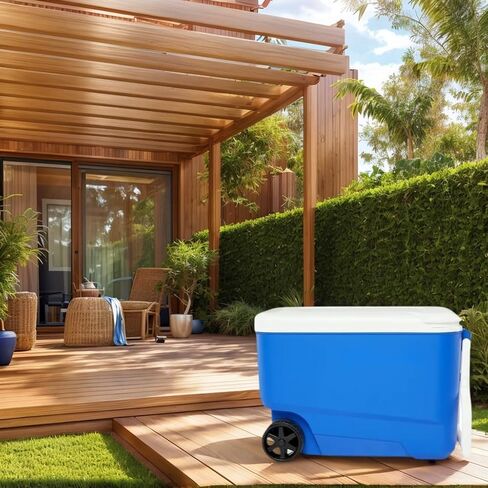 38QT Wheeled Cooler with Pull Handle – Heavy-Duty Insulated Cooler for Outdoor Adventures & Gatherings in Saudi Arabia