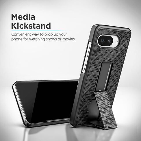 Belt Clip for Google Pixel 10a Slim Case with Holster and Kickstand (Black) in Saudi Arabia
