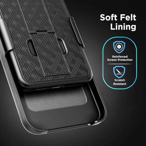 Belt Clip for Google Pixel 10a Slim Case with Holster and Kickstand (Black) in Saudi Arabia