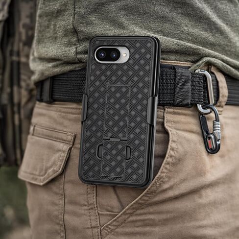 Belt Clip for Google Pixel 10a Slim Case with Holster and Kickstand (Black) in Saudi Arabia