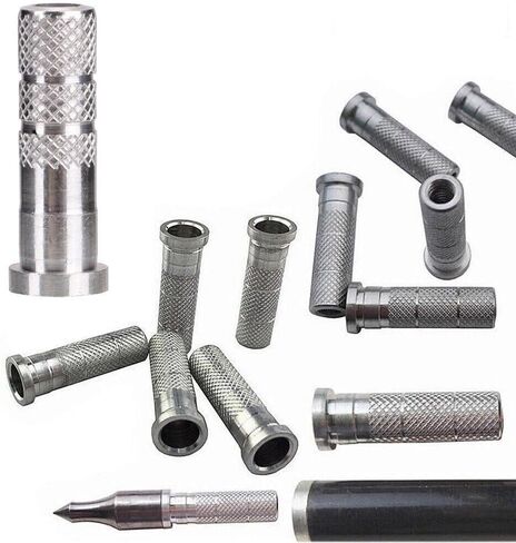 200 قطعة إدراج السهم الألومنيوم 6.20 مللي متر ID رصاصة نقاط المجال لسهام الكربون الفضة 10gr الوزن 0.875 بوصة طول معدات الرماية in Kuwait