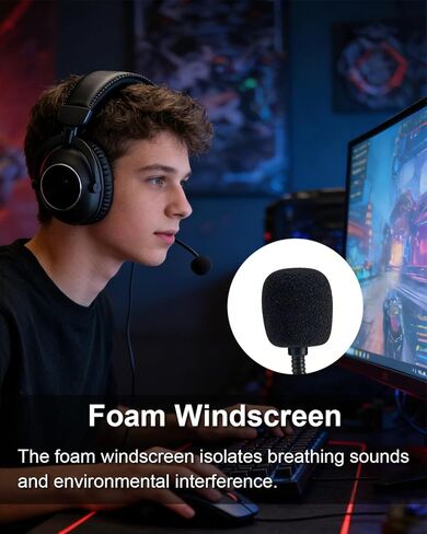 Replacement Game Mic for Logitech G GO PRO X、X2 Wireless and for GO Pro Wired Gaming Headsets, Noise Cancelling Gaming Headset Microphone with 3.5mm Plug, Compatible with PC Xbox One PS4 PS5 in Saudi Arabia