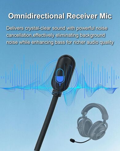 Replacement Game Mic for Logitech G GO PRO X、X2 Wireless and for GO Pro Wired Gaming Headsets, Noise Cancelling Gaming Headset Microphone with 3.5mm Plug, Compatible with PC Xbox One PS4 PS5 in Saudi Arabia