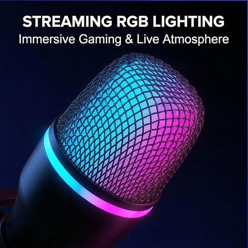 USB Gaming Microphone, Spray Hood & Shock Absorber for PS4/5 Podcast Streaming in Saudi Arabia