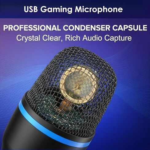 USB Gaming Microphone, Spray Hood & Shock Absorber for PS4/5 Podcast Streaming in Saudi Arabia