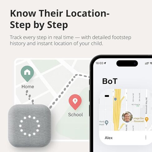 جهاز تعقب GPS للأطفال من BoT Talk® مع غطاء سيليكون Marron - جهاز تعقب GPS مدعوم بالذكاء الاصطناعي مع صوت وتتبع وتنبيهات في الوقت الحقيقي - جهاز تتبع صغير الحجم للأطفال مع اشتراك شهري، صنع في اليابان in Kuwait