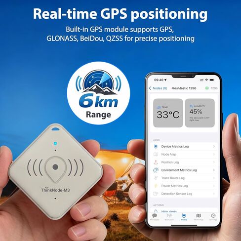 ELECROW Card Tracker Compatible for Meshtastic with LR1110 and nRF52840, ThinkNode M3 Tracker Card with GPS/WiFi/BLE Function for Indoor and Outdoor Positioning, 915 MHz, IP66 Waterproof in Kuwait