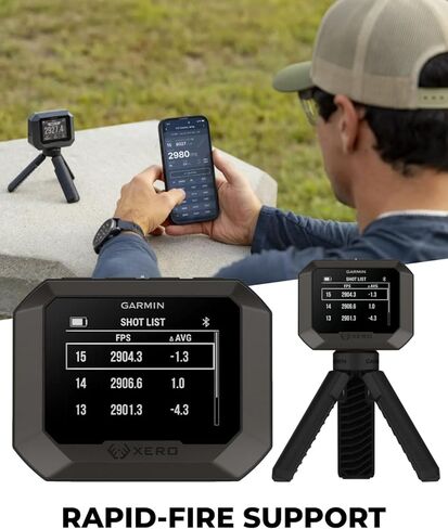 كرونوغراف Xero C2 من Garmin، كرونوغراف مدمج وموثوق، يتتبع ما يصل إلى 10 لقطات في الثانية، من 100 إلى 5000 إطار في الثانية مع حزمة Wearable4U PowerBank in Saudi Arabia