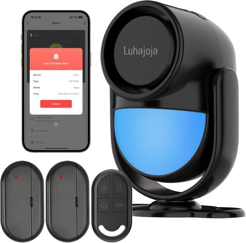 125dB واي فاي PIR إنذار استشعار الحركة في الأماكن المغلقة، مع إنذار لاسلكي للباب / النافذة الذكية DIY لأمن المنزل مع تنبيه تطبيق الهاتف 4 قطع، عدة، للممر، السقيفة، المنزل، الشاحنة، المتجر in Saudi Arabia