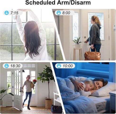 125dB واي فاي PIR إنذار استشعار الحركة في الأماكن المغلقة، مع إنذار لاسلكي للباب / النافذة الذكية DIY لأمن المنزل مع تنبيه تطبيق الهاتف 4 قطع، عدة، للممر، السقيفة، المنزل، الشاحنة، المتجر in Saudi Arabia