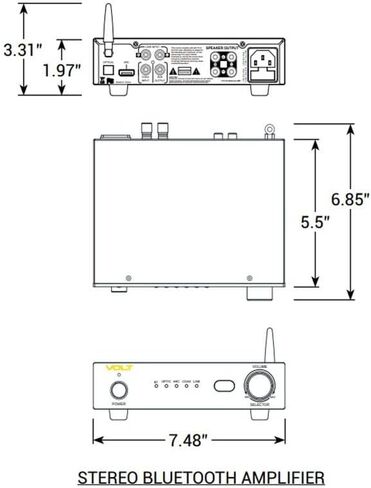 نظام صوتي خارجي VOLT OHM 4.1 مع 4 مكبرات صوت للأقمار الصناعية ومضخم صوت ومضخم صوت بلوتوث، يوفر تغطية تصل إلى 1300 قدم مربع in Kuwait