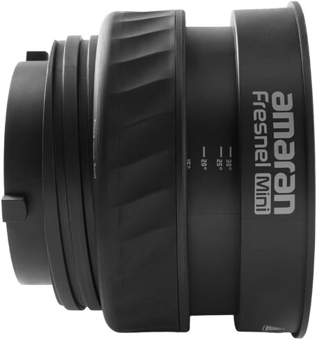 Amaran Mini Fresnel، عدسة Bowens Mount Fresnel المدمجة للغاية لـ amaran Ray 60c و120c، شعاع قابل للتعديل 15°–30°، تعزيز الإخراج 6×، يتضمن أبواب الحظيرة الصغيرة ذات 4 أوراق in Saudi Arabia