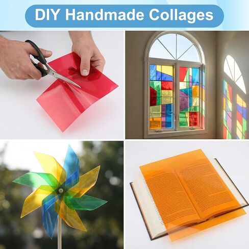 20 Pcs Color Gel Filter for Lighting Effect, 10x10 Inches Photography Color Correction Kit for Photo Video Studio, Lighting Filters Transparent Color Sheet Filter Sheet Gels, 20 Assorted Colors in Saudi Arabia