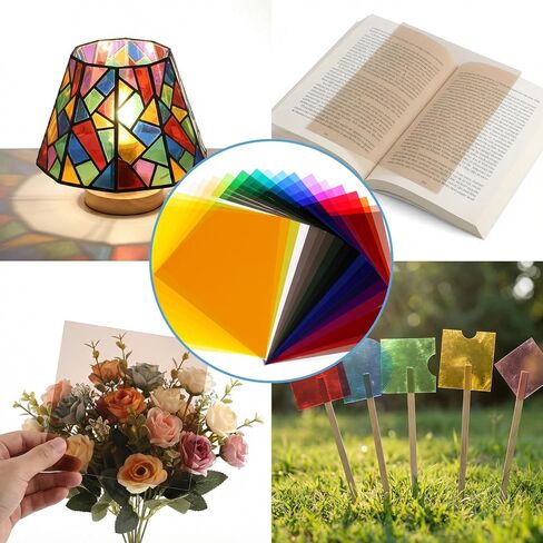 20 Pcs Color Gel Filter for Lighting Effect, 10x10 Inches Photography Color Correction Kit for Photo Video Studio, Lighting Filters Transparent Color Sheet Filter Sheet Gels, 20 Assorted Colors in Saudi Arabia