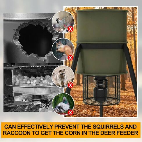 2 Pack Deer Feeder Varmint Guard Cage 11.8" x 11.8" x 12.2", Heavy Duty Steel Animal Guard, Raccoon Squirrel Bird Proof, All Weather Rust Resistant for Hunting Keeping Animal Away from in Saudi Arabia