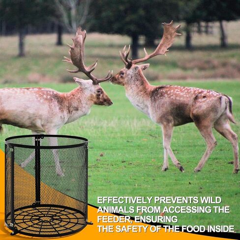 2 Pack Deer Feeder Varmint Guard Cage 11.8" x 11.8" x 12.2", Heavy Duty Steel Animal Guard, Raccoon Squirrel Bird Proof, All Weather Rust Resistant for Hunting Keeping Animal Away from in Saudi Arabia