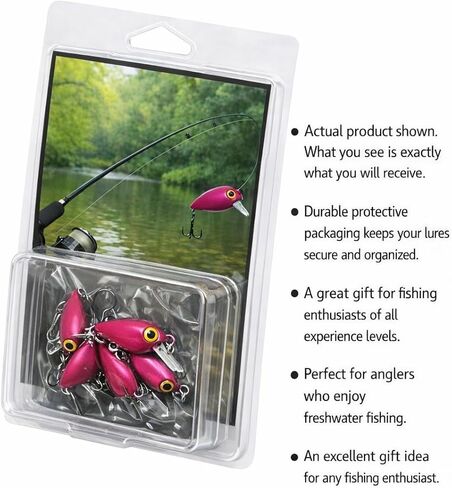 Crankbait Fishing Lures Set of 5 – Hard Bait for Bass, Trout & Panfish – Metallic Reflective Mini Crankbaits with Treble Hooks in Saudi Arabia