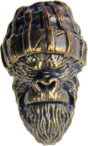 Knife Lanyard Beads, Paracord Beads, Skull Beads,Hand Casted Copper Charm,for EDC DIY Paracord Accessories, Chimpanzees Wearing Hats. ST#78 in Saudi Arabia