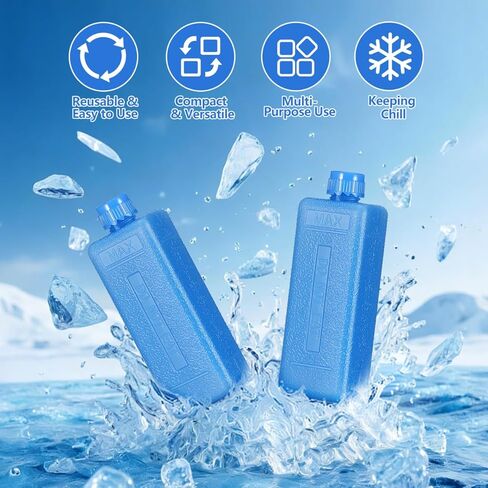 Angoily 8Pcs Reusable Ice Packs for Fan Air Cooler 0.14Qt Portable Ac Ice Freezer Blocks Cube with Lid Cooling for Evaporative Air Conditioner Fans, Camping Picnic Lunch Boxes Cooler Accessories in Saudi Arabia