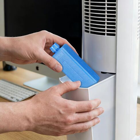 Angoily 8Pcs Reusable Ice Packs for Fan Air Cooler 0.14Qt Portable Ac Ice Freezer Blocks Cube with Lid Cooling for Evaporative Air Conditioner Fans, Camping Picnic Lunch Boxes Cooler Accessories in Saudi Arabia