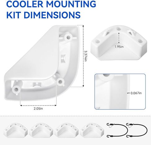 Boat Marine Cooler Mounting Kit Fit for Yeti, Igloo, Engle, Coleman, Keywest Most Coolers, Boat Marine Cooler Tie Down Straps Kit to Prevent Sliding & Securing Cooler/Tackle Boxes/Ice Chest in Saudi Arabia