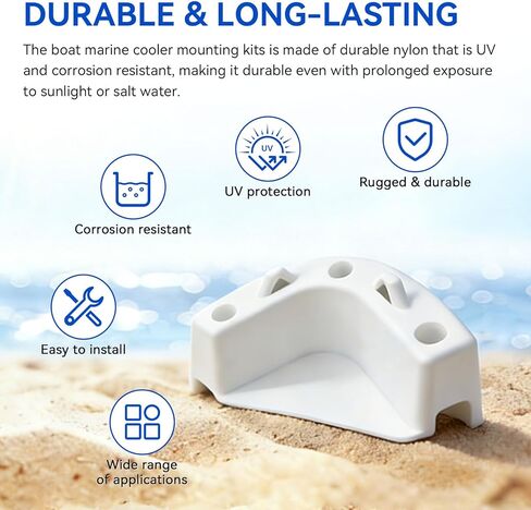 Boat Marine Cooler Mounting Kit Fit for Yeti, Igloo, Engle, Coleman, Keywest Most Coolers, Boat Marine Cooler Tie Down Straps Kit to Prevent Sliding & Securing Cooler/Tackle Boxes/Ice Chest in Saudi Arabia