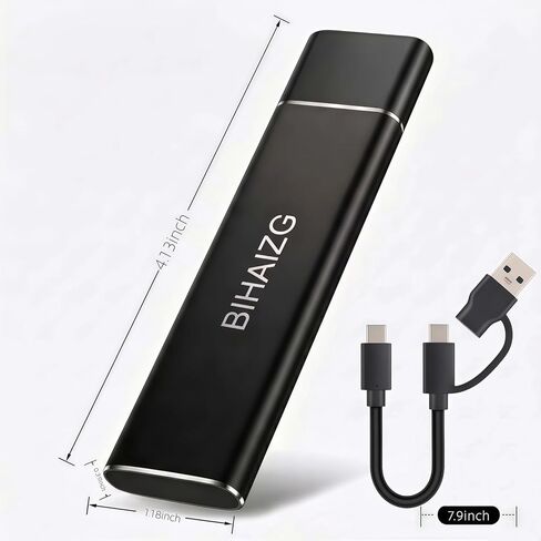 محرك أقراص صلبة خارجي محمول بسعة 256 جيجابايت SSD من النوع c USB 3.1، محرك أقراص USB يصل إلى 500 ميجابايت/ثانية لأجهزة Mac iPhone، الكمبيوتر الشخصي، Android، الكمبيوتر المحمول، الهاتف الذكي، رحلات العمل والاجتماعات تخزين SSD in Kuwait